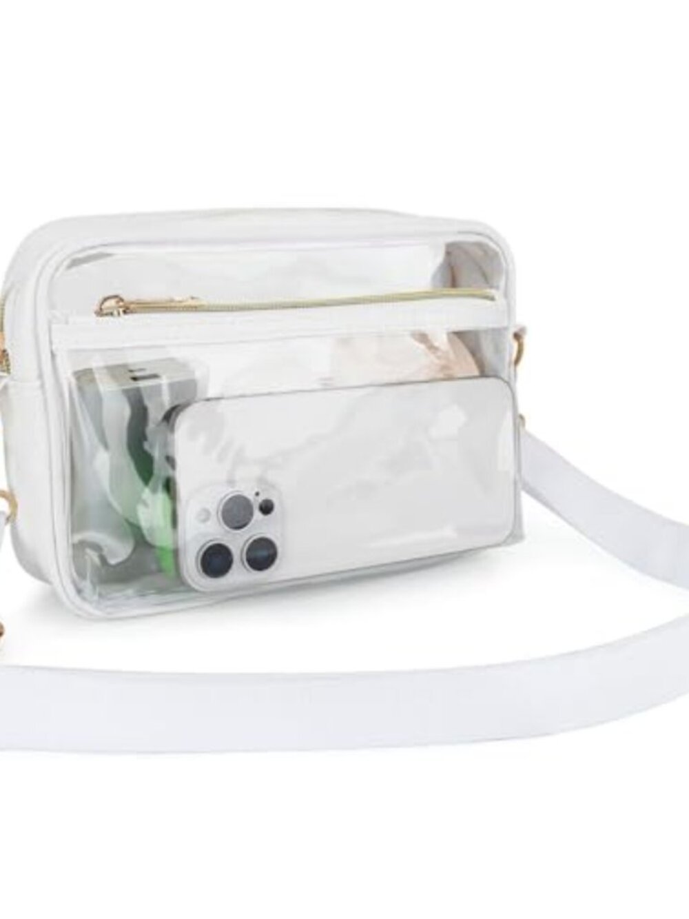 Clear Crossbody Fanny Pack Stadium Approved Waterproof Adjustable Strap